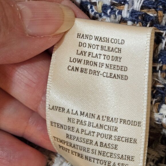 Blank NYC Once In A Lifetime Blue Plaid Tweed Shacket Medium Lady Jacket Western - Picture 13 of 15